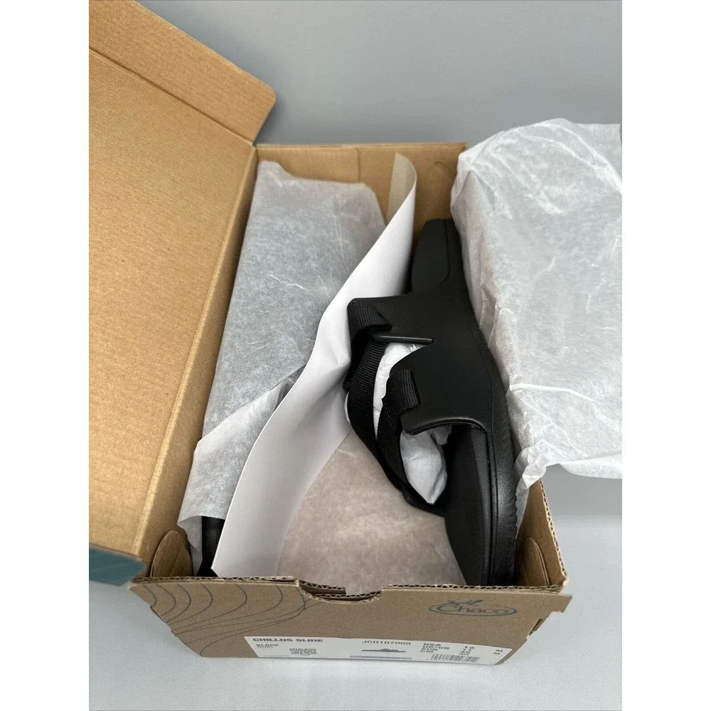 Chaco Chillos Slide Black/Black Comfort Sandal JCH107089 Men's US Sz 12‎